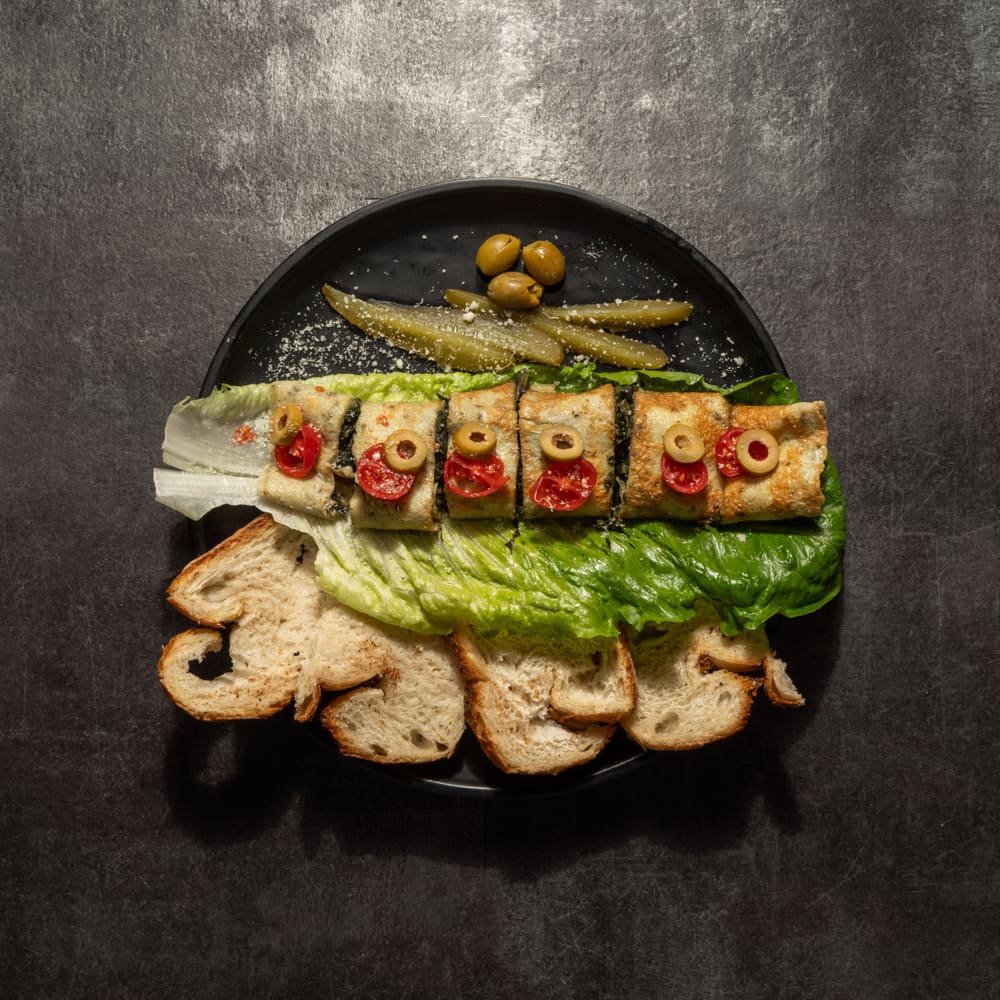 املت اسفناج و قارچ